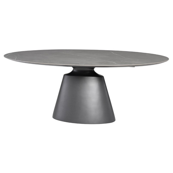 Taji Dining Table - Grey/Titanium (HGNE323)