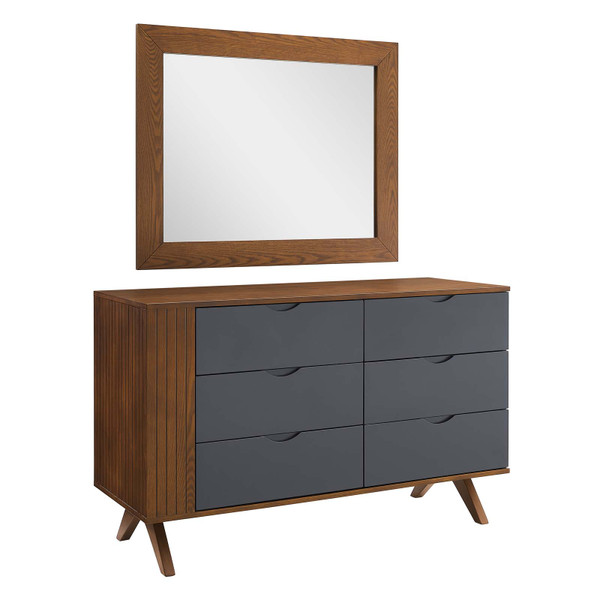 Dylan Dresser And Mirror - Walnut MOD-6950-WAL