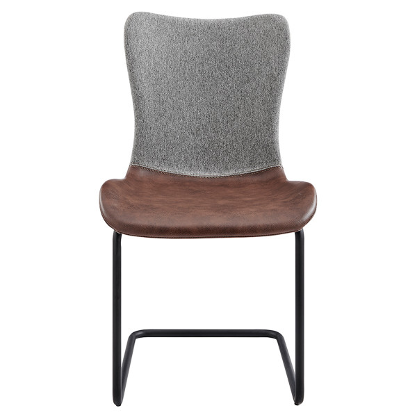 Set Of Two Brown Metro Mix Cantilever Dining Chairs (400693)