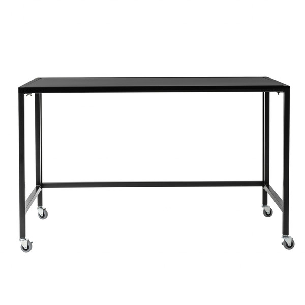 Black Minimalist Metal Folding Table Desk (400742)