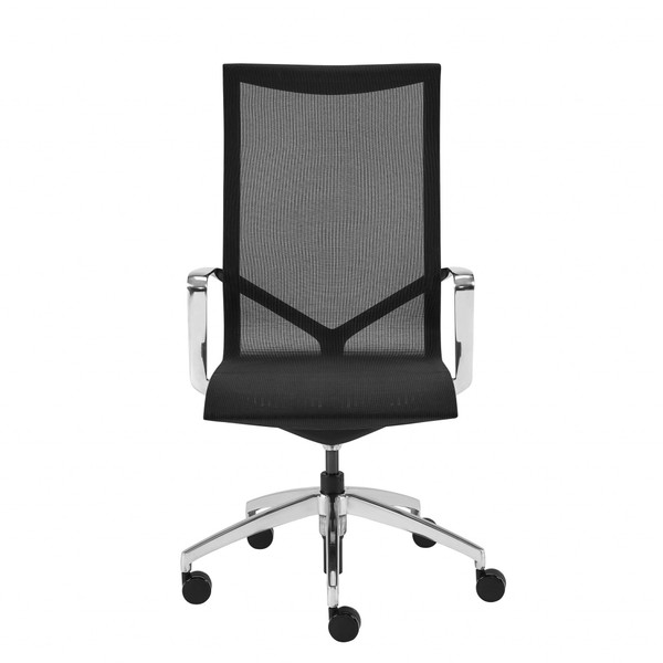 High Back Black Mesh Aluminum Base Office Chair (400787)