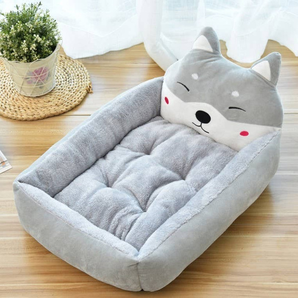 35" Cuddly Cartoon Critter Gray Pet Bed (402594)