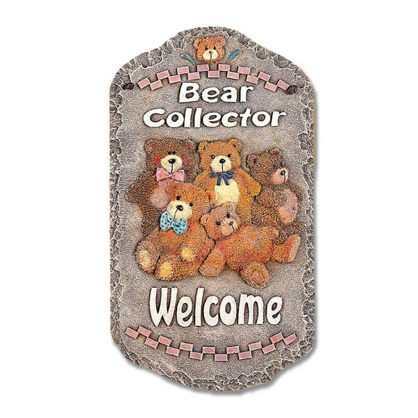 Teddy Bear Indoor Outdoor Resin Welcome Wall Decor (405120)