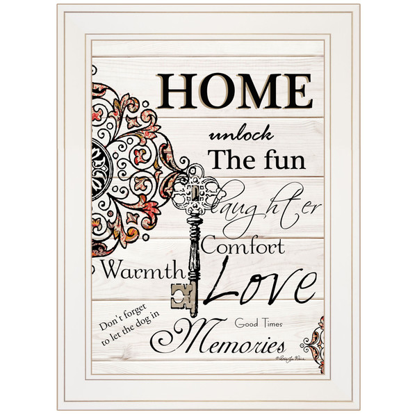 Home Or Laughter 1 White Framed Print Wall Art (405566)