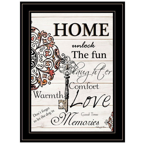 Home Or Laughter 2 Black Framed Print Wall Art (405567)