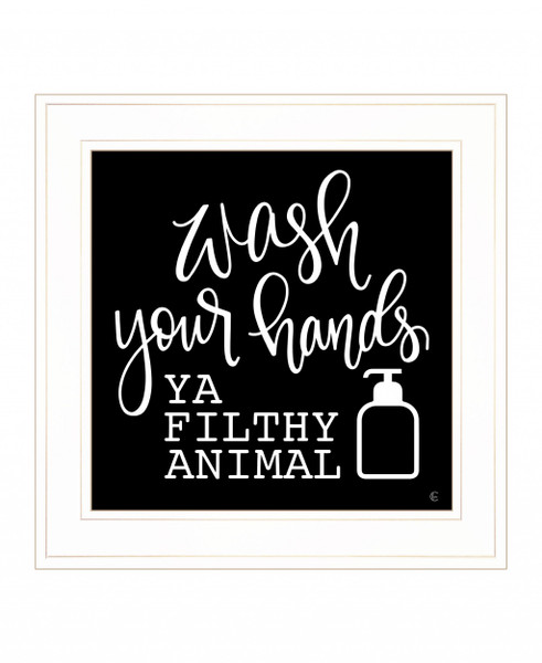 Wash Your Hands 1 White Framed Print Wall Art (407686)