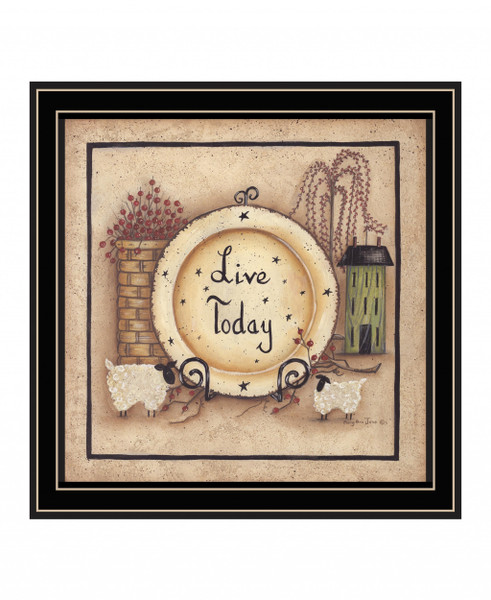 Live Today 2 Black Framed Print Wall Art (416183)