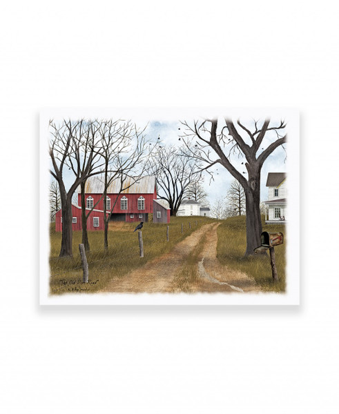 The Old Dirt Road 4 White Wrapped Canvas Print Wall Art (416195)