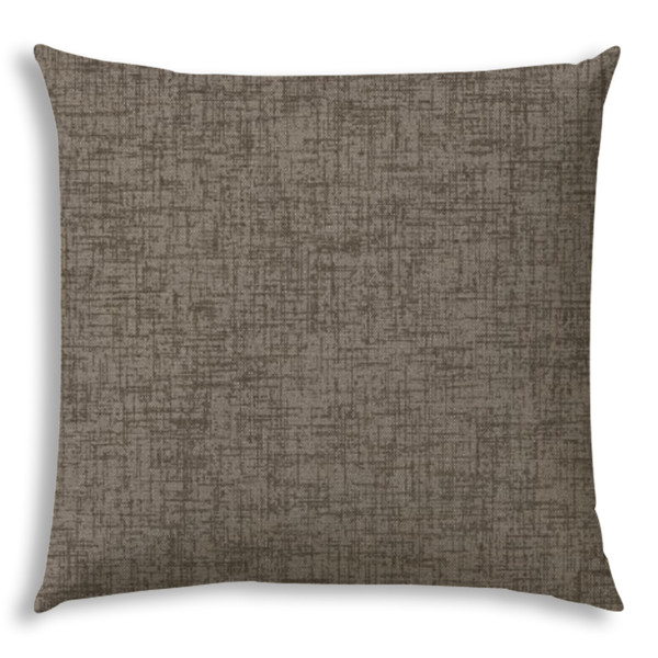 20" X 20" Medium Taupe And Dark Taupe Zippered Polyester Solid Color Throw Pillow Cover (472648)