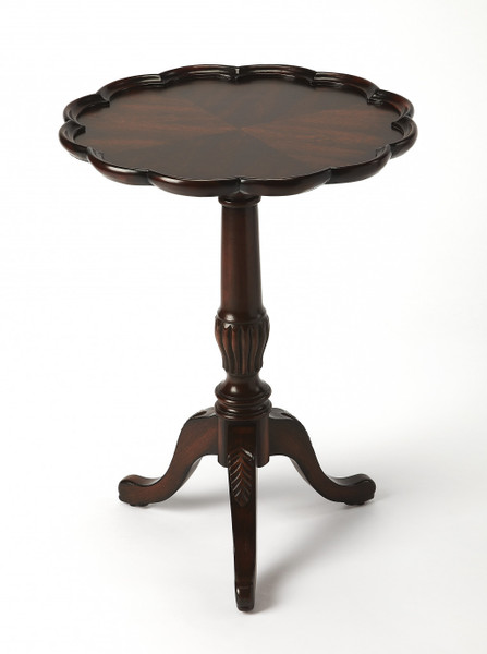 26" Dark Brown And Cherry Manufactured Wood Round End Table (476459)