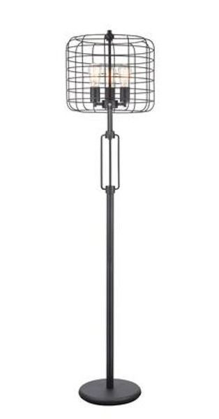 63" Black Mod Industrial Floor Lamp (486424)