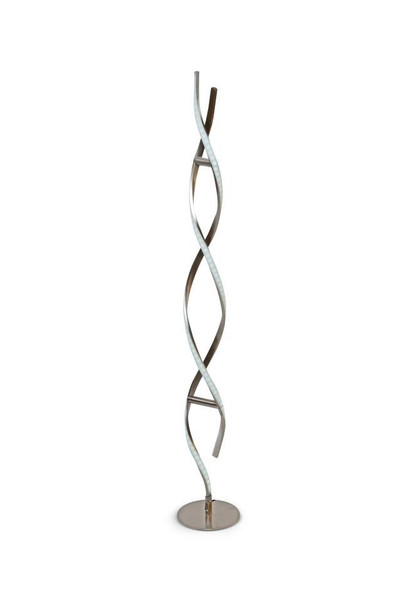55" Stainless Steel And White Led Novelty Twist Floor Lamp (488336)