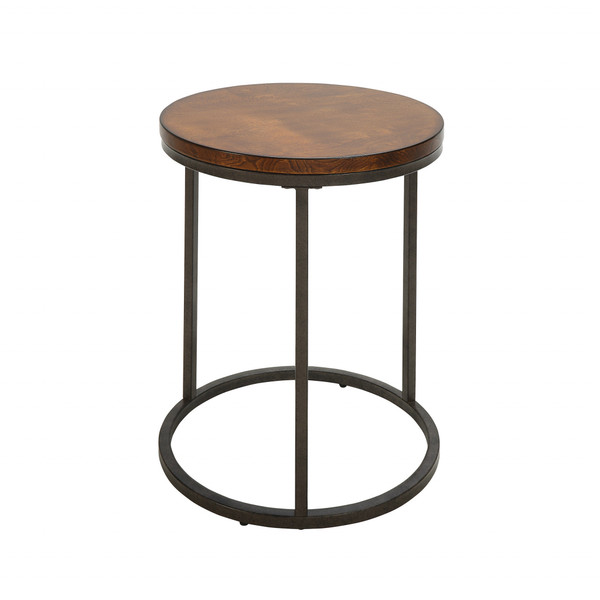 24" Black And Brown Manufactured Wood Rectangular End Table (493254)