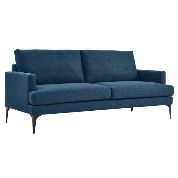 Evermore Upholstered Fabric Sofa - Azure EEI-6009-AZU