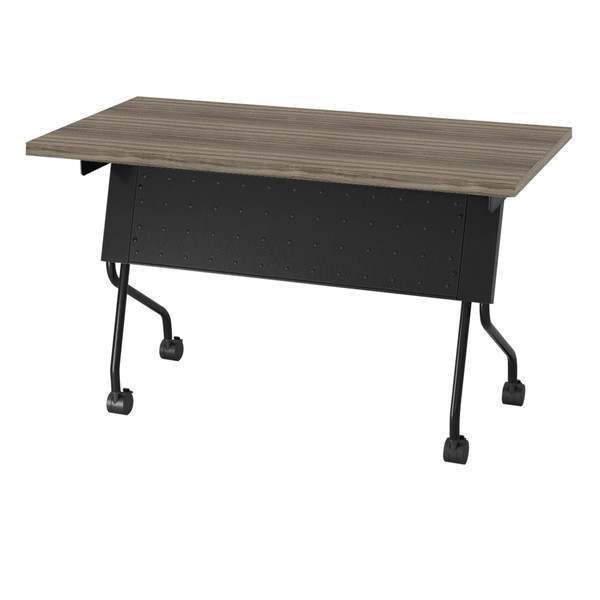 4' Black Frame With Urban Walnut Top Table - Black (84224BU)