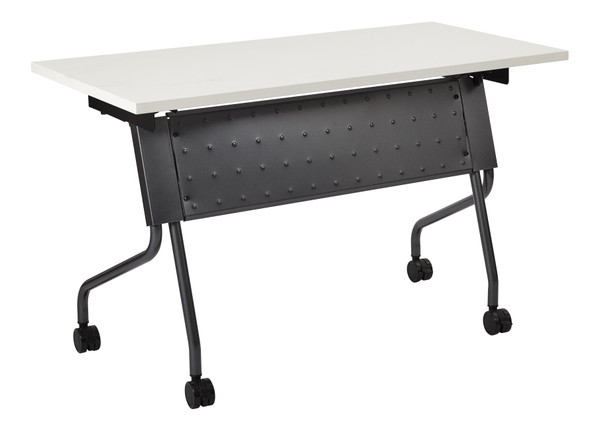 4' Titanium Frame With White Top Table - White (84224TW)