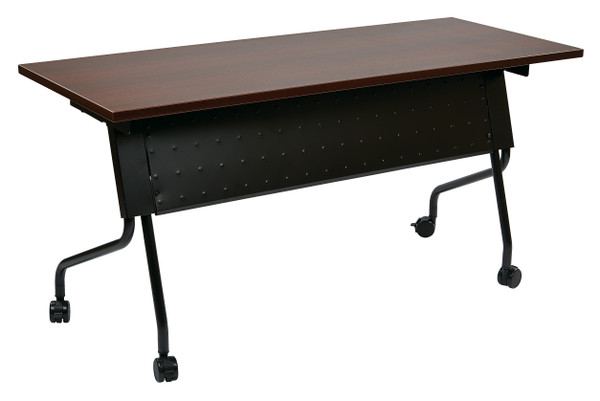 5' Black Frame With Mahogany Top Table - Mahogany (84225BM)