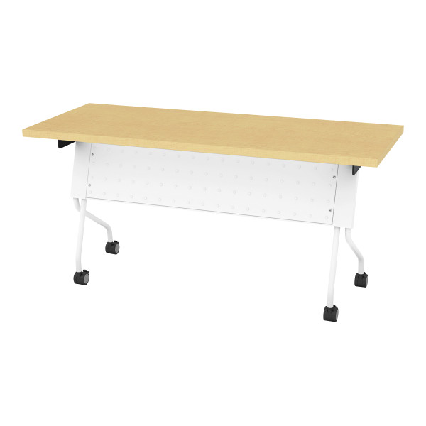 5' White Frame With Maple Top Table - White (84225WP)