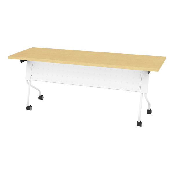 6' White Frame With Maple Top Table - White (84226WP)