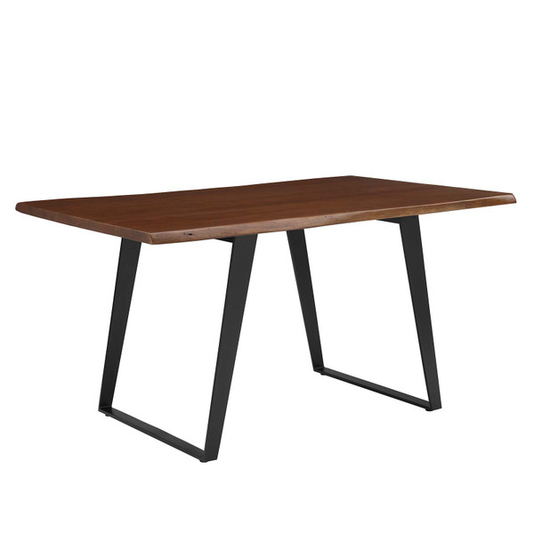 Viggo 60" Live Edge Acacia Wood Acacia Wood Dining Table - Black Walnut EEI-6067-BLK-WAL