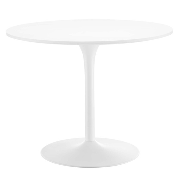 Pursuit 40" Dining Table - White White EEI-6313-WHI-WHI