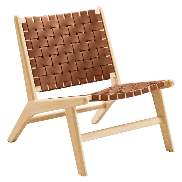 Saorise Wood Accent Lounge Chair - Natural Brown EEI-6542-NAT-BRN