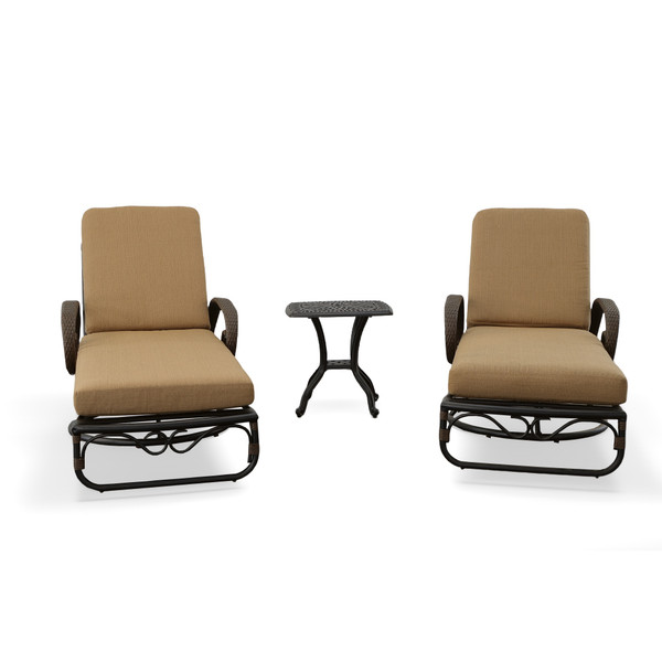 Grand Bonaire Weave Swivel Chaise Lounge Set Of 3 (12017487)