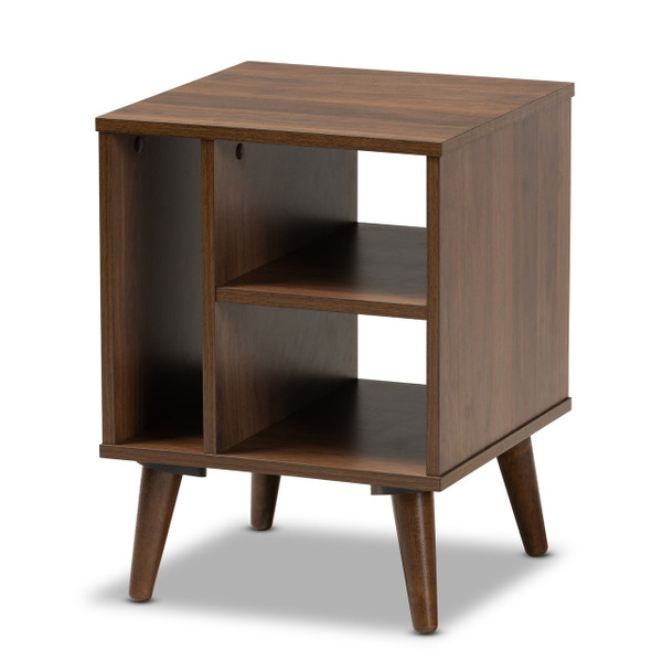 Sami Mid-Century Modern Walnut Finished Wood End Table ET8001-Columbia Walnut-ET