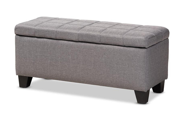 Fera Modern And Contemporary Gray Fabric Upholstered Storage Ottoman Ws-2005-P-Grey-Otto WS-2005-P-Grey-OTTO By Baxton Studio