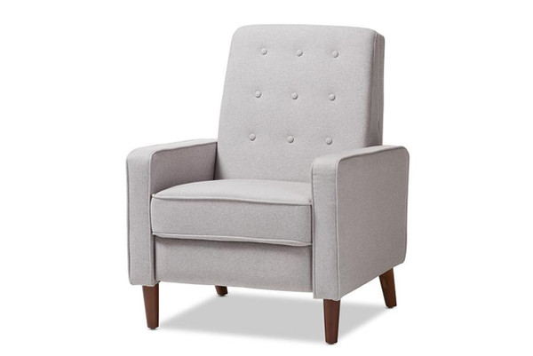 Light Grey Fabric Upholstered Lounge Chair 1705-Light Gray