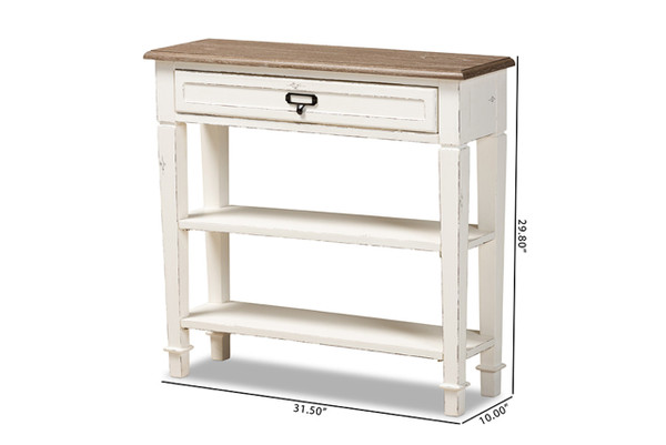 Dauphine Traditional French Accent Console Table - 1 Drawer CHR10VM/M B-C
