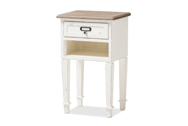 Dauphine Oak and White Nightstand CHR6VM/M B-CA