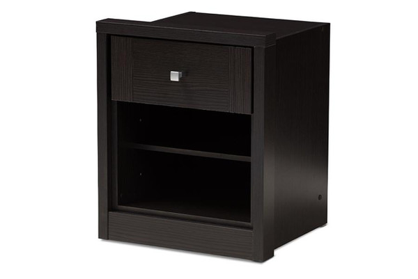 Danette Modern And Contemporary 1-Drawer Nightstand MH5052-Wenge-NS