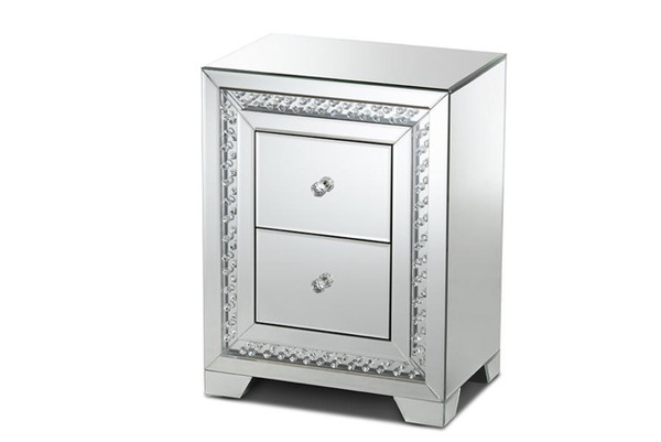Modern And Contemporary 3 Drawer Nightstand Bedside Table RS2936