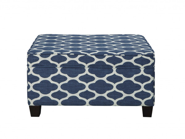 26" X 36" X 20" Fabric Pattern Upholstery Wood Leg Bench W/Storage (347533)