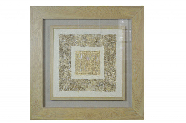 27" X 2" X 35" Natural Brown, Wood And Glass - Shadow Box (342822)