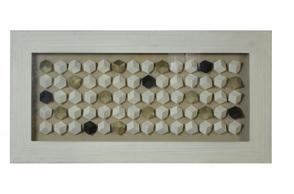 27" X 3" X 24" Grey, Wood And Glass - Shadow Box (342800)