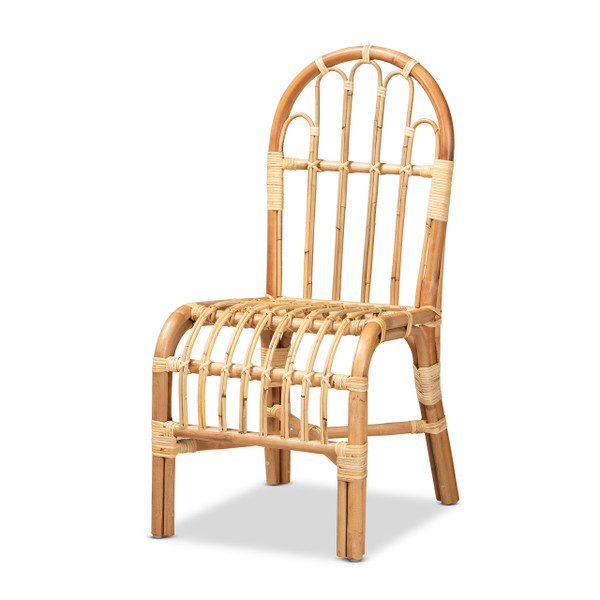 Athena Modern and Contemporary Natural Finished Rattan Dining Chair Athena-Natural-DC
