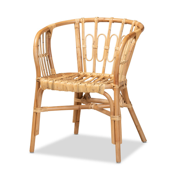 Luxio Modern And Contemporary Natural Finished Rattan Dining Chair Luxio-Natural-CC