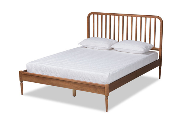 Neilan Modern And Contemporary Walnut Brown Finished Wood King Size Platform Bed MG0058-Walnut-King