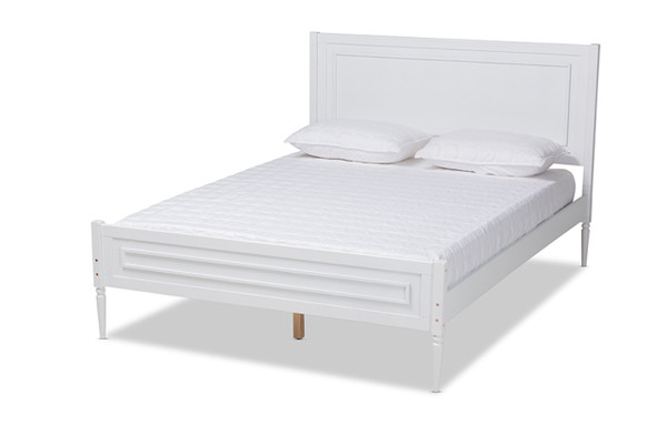 Daniella Modern And Contemporary White Finished Wood Full Size Platform Bed MG0076-White-Full Bed