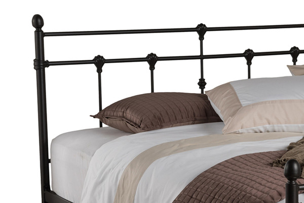 Belinda Vintage Industrial Black Finished Metal Queen Size Platform Bed TS1030-Black-Queen-1CTN Bed