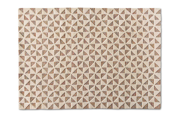 Adusa Modern and Contemporary Multi-Colored Hand-Tufted Wool and Cotton Area Rug Adusa-Multi/Ivory-Rug