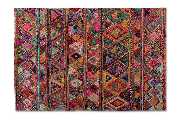 Bagleys Modern and Contemporary Multi-Colored Handwoven Fabric Area Rug Bagleys-Multi-Rug