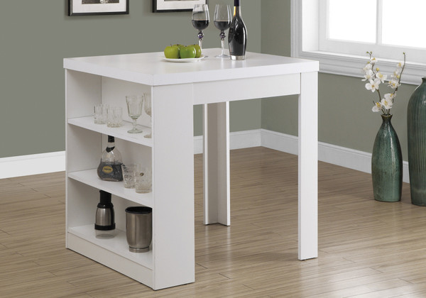 30" White Particle Board, Hollow Core, And Mdf Counter Height Dining Table (332640)