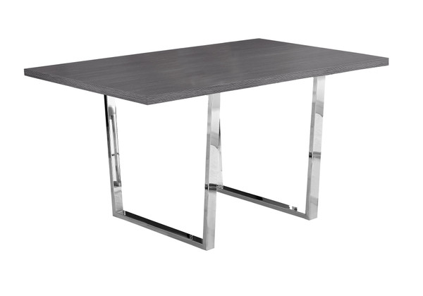 35.5" X 59" X 30.25" Grey, Particle Board, Metal - Dining Table (332625)
