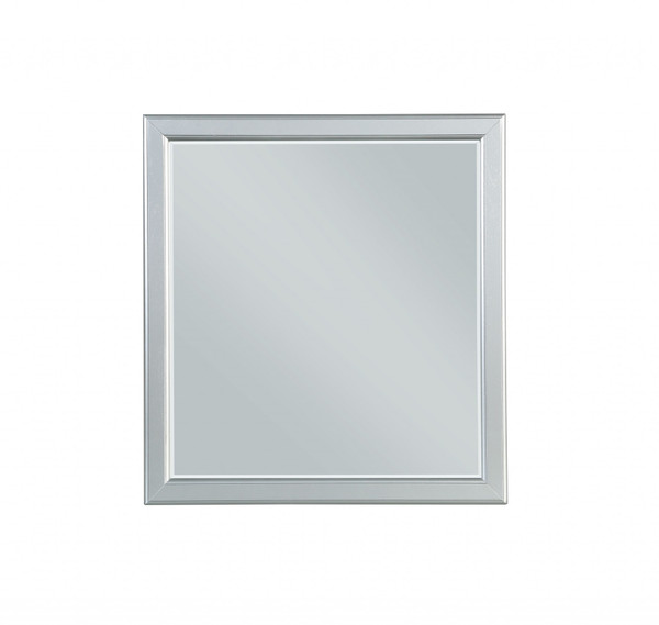 36" X 38" Platinum Wood Mirror (347112)