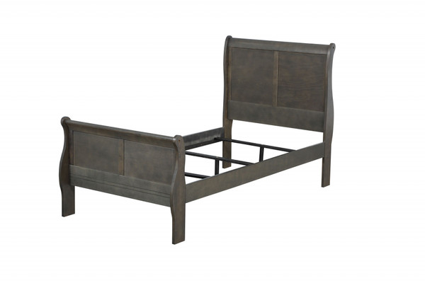 41" X 85" X 47" Dark Gray Wood Twin Bed (347123)