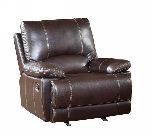 42" Stylish Brown Leather Chair (329409)
