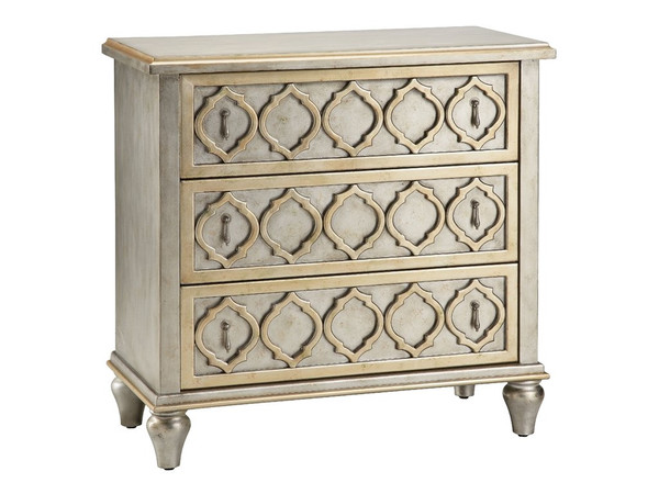 World Naomi Accent Chest With 3 Drawers Raised Pattern (12047)